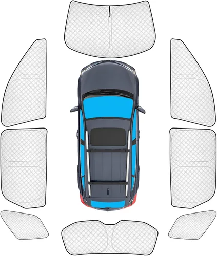 Vista 113 de KMF 6 piezas de parasoles gruesos para Mazda 3 Hatchback (No Sedán) 2014-2018 Accesorios, parasoles completos para parabrisas y ventanas de coche