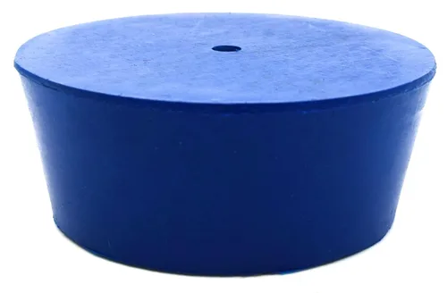 Vista 2 de Paquete de 10 tapones de neopreno, 1 agujero – ASTM – Tamaño: #0.472-2.126 in fondo, 2.520 in superior, 0.984 in de longitud – Adecuado para su uso