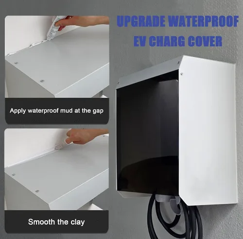 Vista 6 de Cubierta para cargador de vehículos eléctricos para exteriores, cubierta de pared impermeable, techo protector, caja de estación de carga EV