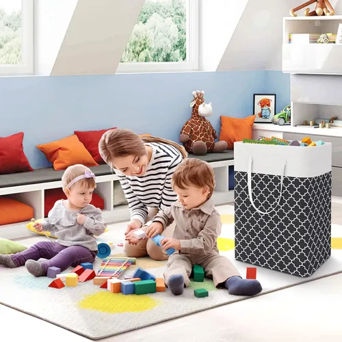 Vista 7 de StorageRight Cesta de Lavandería Canasta Grande Plegable con Asas de Fácil Transporte, Cestas de Ropa Independientes para Lavandería, Dormitorio