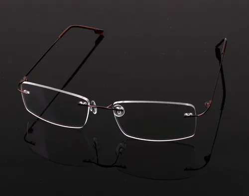 Vista 15 de Agstum Titanium Alloy Flexible Rimless Hinged Frame Optical Eyeglasses Frames