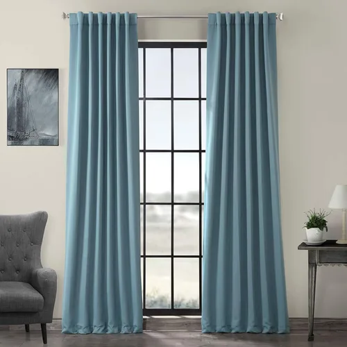 Vista 19 de HPD Half Price Drapes BOCH-171113-84, cortinas sólidas para oscurecer habitación (1 panel), 50 x 84 pulgadas, color beige alabastro