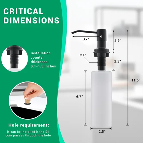 Vista 7 de Fapully - Grifos de cocina comerciales con rociador extraíble negro mate LED de una sola manija para fregadero de cocina, grifo de cocina