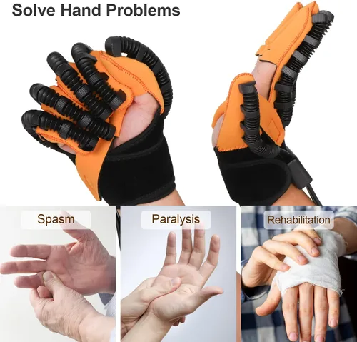 Vista 6 de Guantes de artritis mejorados, equipo multifuncional de terapia de mano para recuperación de accidentes cerebrovasculares, máquina masajeadora