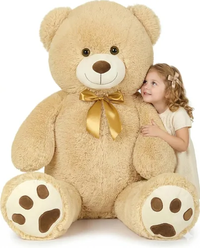 Vista 30 de MaoGoLan Oso de Peluche Teddy Gigante, Animal de Peluche Grande de Tamaño Real, 5 Pies, Suave y Esponjoso Gran Regalo de Oso Teddy para Baby Shower