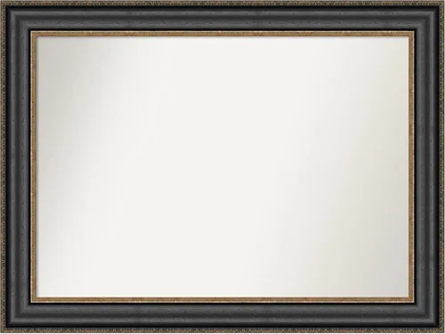 Vista 557 de Amanti Art Espejo personalizado, espejo de baño negro puente, espejo de pared o espejo de tocador de baño sobre el fregadero (26 x 26 pulgadas)