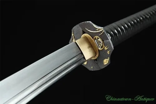 Vista 5 de GLW - Katana Samurai hecha a mano para cortar un caballo, espada japonesa Katana con patrón de acero Ninja Battle Ready#4072