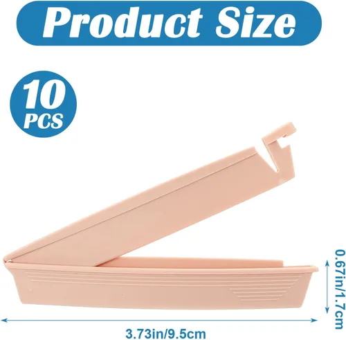 Vista 2 de 10 clips para bolsa de ostomía, abrazaderas para bolsa drenable, cierre de cola Reusable, Universal Curved Closure Colostomy Clamps for Colostomys