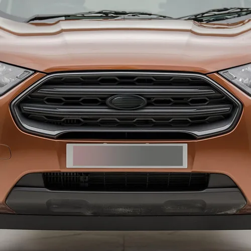 Vista 5 de Placa de bandera estadounidense de 4.5 pulgadas, emblema ovalado para parrilla delantera y trasera para Ford Fiesta Focus EcoSport (negro)