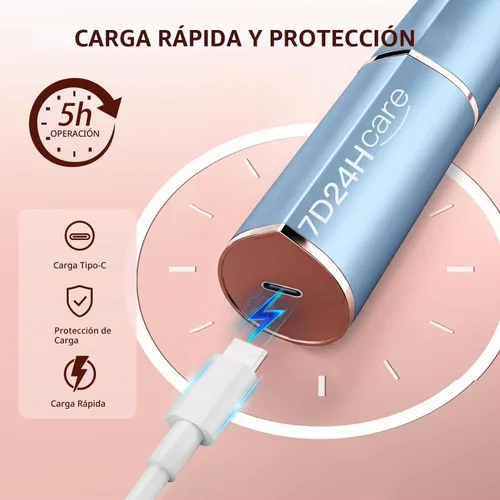 Vista 4 de Facial Hair Remover for Women, Rechargeable, 2 Replacement Heads