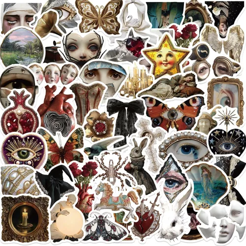 Vista 11 de 50 calcomanías vintage de poción C1-vintage Potion Stickers