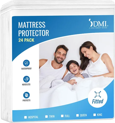 Vista 8 de DMI - Protector y funda de colchón impermeable. Sábana ajustable (bajera) contorneada para cama doble.