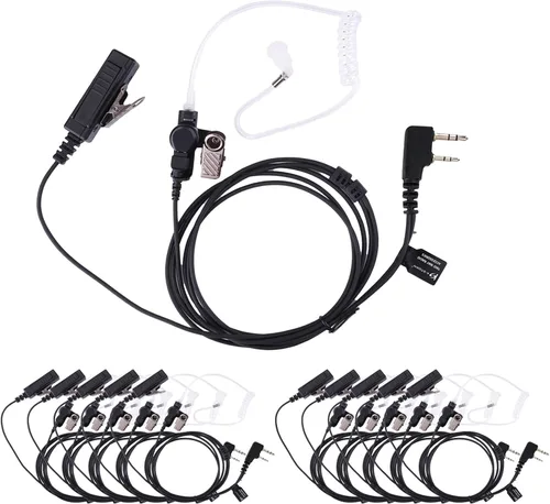 Vista 9 de Covert - Auricular de vigilancia con micrófono compatible con radio bidireccional Kenwood de 2 pines