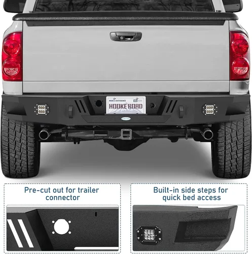 Vista 5 de u-Box 2008 Ram 1500 parachoques trasero camión parachoques paso parachoques para Dodge Ram 1500 camionetas 2006 2007 2008 - Textura Ram parachoques