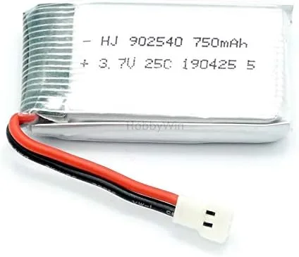 Vista 5 de Batería LiPO MX2.0-2P de 3,7 V 1S, 750 mAh, 25 C, enchufe para dron FPV modelo RC helicóptero de avión