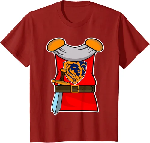 Vista 22 de Disfraz medieval de caballero de Halloween para adultos y niños, Negro, S