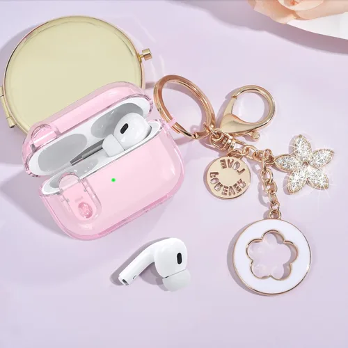 Vista 4 de VISOOM Paquete de 2 fundas para Apple Airpods Pro 1 2 fundas para mujer