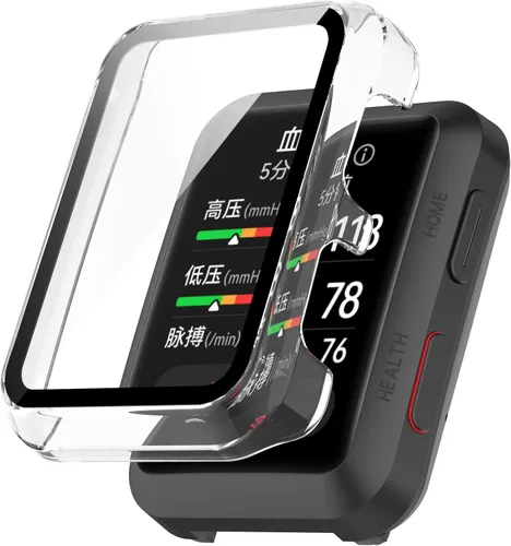 Vista 5 de Funda rígida de policarbonato con protector de pantalla de vidrio templado compatible con Huawei Watch D, funda protectora general compatible