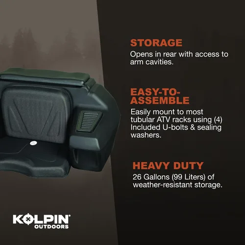 Vista 2 de Kolpin 4438 - Caja de casco trasera para ATV Negra Pequeña