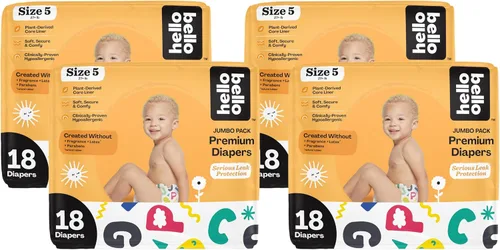 Vista 13 de Hello Bello Premium Pañales para bebé talla 1, 32 unidades de pañales desechables, extra absorbentes, hipoalergénicos con ajuste cómodo y seguro