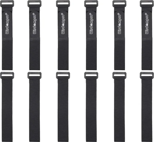 Vista 10 de Wisdompro Paquete de 4 correas de amarre extra grandes de 2 x 37 pulgadas de gancho y bucle resistentes Nailon duradero, reutilizable, largo