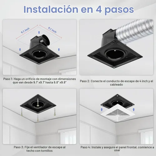 Vista 5 de Fanspex Extractor de techo de baño para circulación de aire