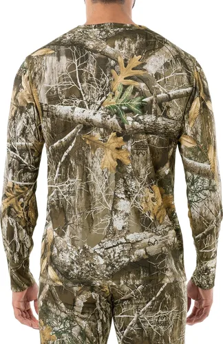 Vista 2 de Realtree Ropa interior térmica de manga larga de poliéster para hombre