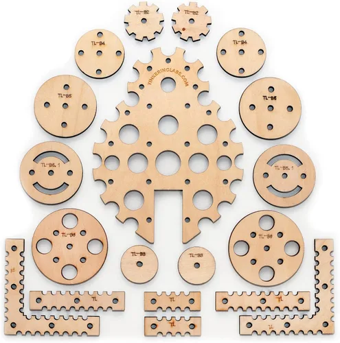 Vista 2 de Paquete de piezas de madera Juego completo de piezas de madera para el kit STEM Catalyst de motores eléctricos