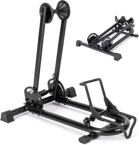 Vista 2 de Soporte de suelo para bicicleta de interior – Soporte para bicicleta para coche/hogar – Almacenamiento de bicicletas de estacionamiento
