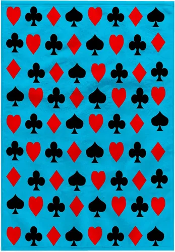 Vista 6 de 3dRose Playing Cards Pattern. Cool Design. Blue. Popular Image. 11x12 Wash Cloth for Face and Body