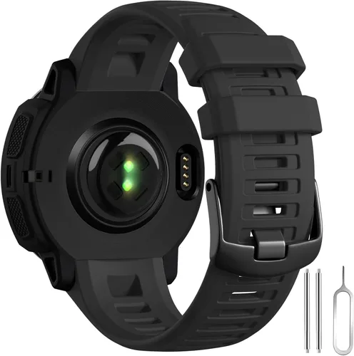 Vista 18 de GEAK Compatible con correas de reloj Garmin Instinct, correa de silicona suave de 22 mm para muñeca deportiva, reemplazo compatible con correa