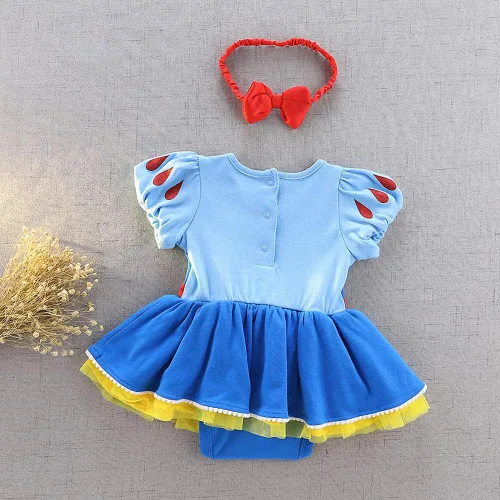 Vista 2 de Lito Angels Disfraz de princesa para bebés y niñas, enterizo para Halloween, Navidad