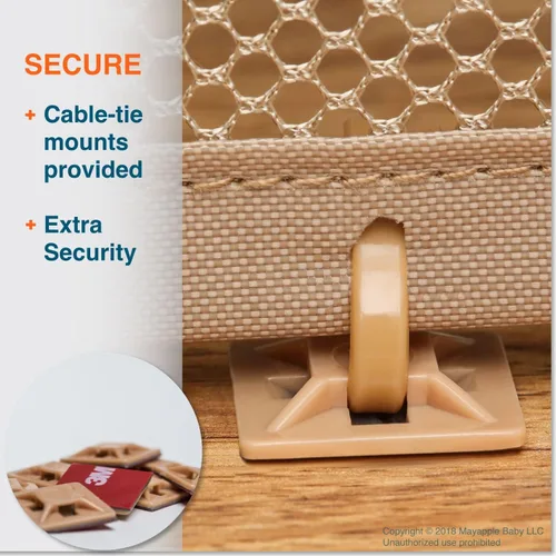 Vista 4 de Roving Cove® Safe Rail ™ – Balcón Escalera y Red de seguridad – Pasamanos y escaleras Ferroviario neta, almendra