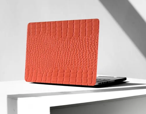 Vista 12 de Compatible con Funda para MacBook Air de 13 Pulgadas con Diseño de Cocodrilo 2021 2020 2019 2018 M1 A2337 A2179 A1932, Texturizada Elegante Lujosa
