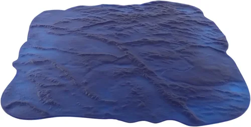 Vista 7 de Sellos de hormigón con textura de hormigón azul, patrón de pizarra, herramienta de estampado de molde a presión con recortadora de bordes