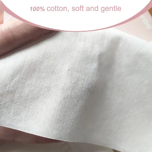 Vista 4 de Careboree Toalla seca extragruesa, toalla desechable de secado facial 100% algodón, pañuelos de algodón sin pelusa (paquete de 2) Lint-Free Face
