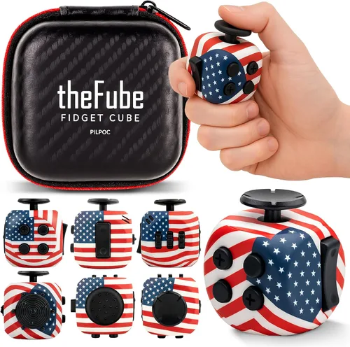 Vista 7 de PILPOC theFube Cubo Fidget con 12 lados - Juguetes prácticos para la ansiedad para niños y adultos - Dados fidget para aliviar el estrés