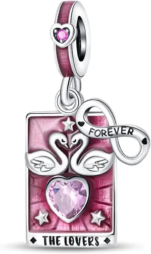 Vista 17 de KUNSIR Los abalorios se adaptan a pulseras Pandora para mujer, plata de ley 925, cuentas colgantes de joyería para niñas, dijes de feliz cumpleaños
