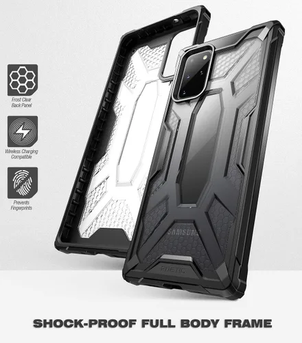 Vista 4 de Poetic Affinity Series - Funda protectora híbrida híbrida de grado militar diseñada para Samsung Galaxy S20 Plus/Galaxy S20+, color negro