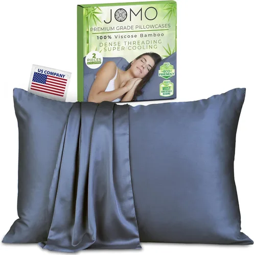 Vista 13 de Fundas de almohada con cremallera, tamaño estándar 26 x 20 pulgadas, 100% viscosa derivada de bambú, paquete de 2, color crema, fundas de almohada