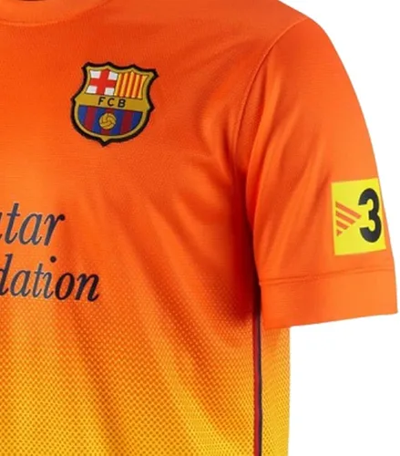 Vista 2 de Neymar Jr. #11 Barca - Camiseta para hombre (talla S), Anaranjado, amarillo