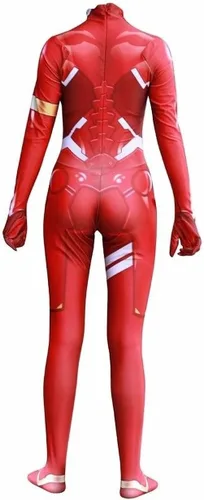 Vista 3 de Cosplay Life Zero Two Ichigo Darling in The Franxx - Disfraz de cosplay Traje de anime Zentai Tela de licra