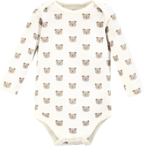 Vista 157 de Hudson Baby Body unisex de algodón de manga larga para bebé, leopardo rosa rojo