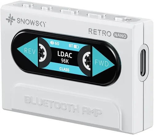 Vista 10 de FiiO/Snowsky Retro Nano Bluetooth USB DAC AMP con LDAC, aptX Adaptive, aptX LL (salida desequilibrada de 3.5mm y salida equilibrada de 4.4mm) (Azul)