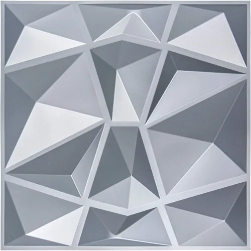 Vista 10 de Art3d Textures - Paneles de pared 3D con diseño de diamante de mármol blanco brillante para decoración de pared interior, paquete de 12 azulejos