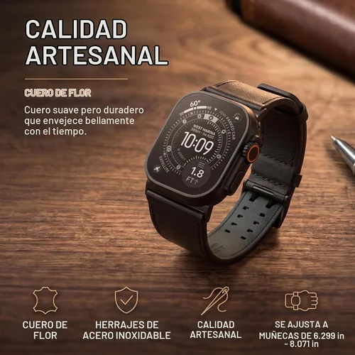 Vista 6 de Tefeca Correa Dual Series Compatible con Apple Watch Ultra 2/Ultra 49mm, Series 10 46mm, Series 9/8/7 45mm, SE2/SE/6/5/4 44mm