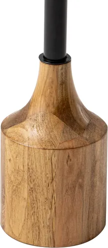 Vista 10 de COZAYH Mesa auxiliar de pedestal de granja, mesa de bebida de madera rústica con base, mesa redonda de Martini para espacio pequeño, sala de estar