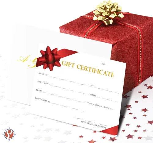 Vista 3 de Certificados de regalo en blanco – Grandes tarjetas de regalo para pequeñas empresas, restaurantes, spa, maquillaje, peluquería, salón de belleza