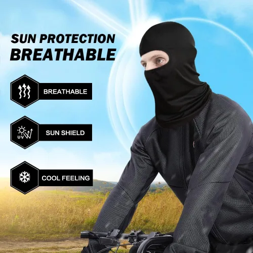 Vista 4 de SUNLAND Pasamontañas - Mascarilla facial para motocicleta, ciclismo, esquí, bandana para senderismo, patineta y cabeza, paquete de 3