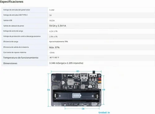 Vista 7 de Módulo de administrador de energía solar/energía, energía solar para panel solar de 5 V-24 V, soporta panel solar o puerto USB Ba-ttery carga